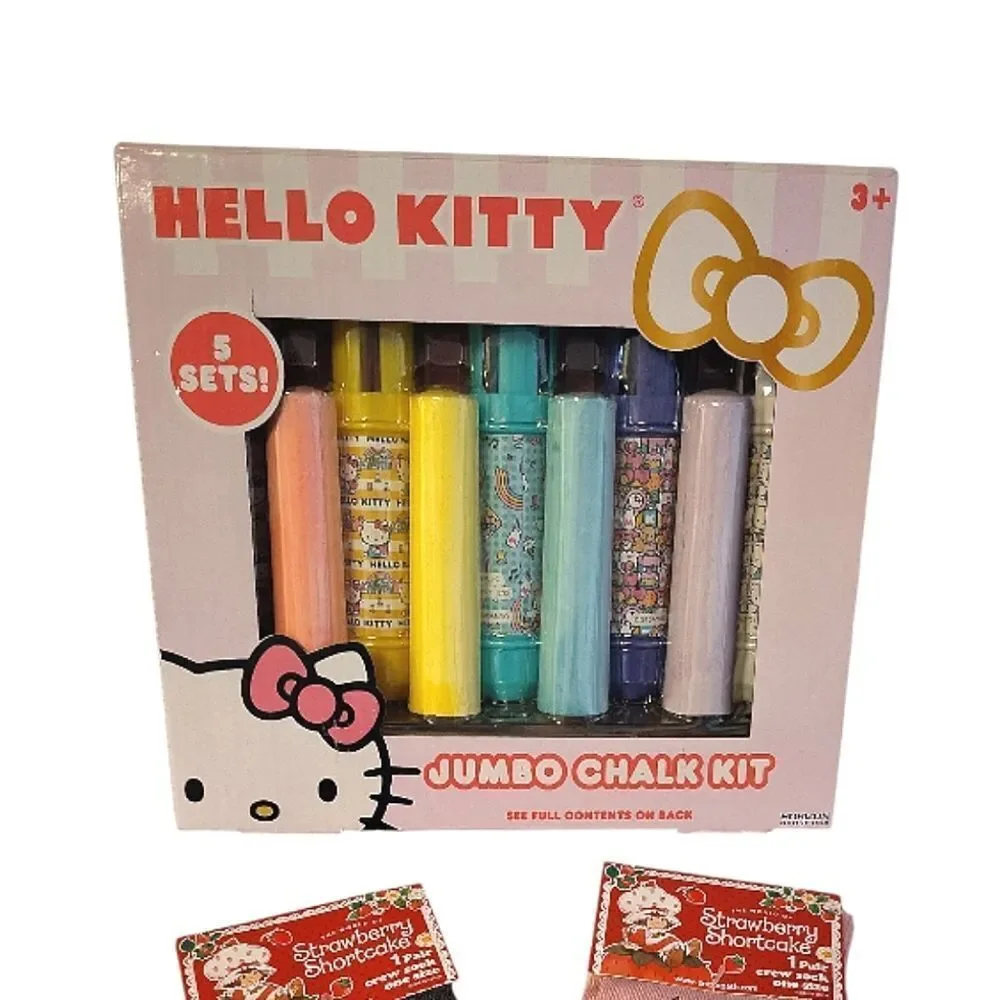 Sanrio Hello Kitty‎ Colorful Pastels Jumbo 5 Sets Chalk Kit NWT